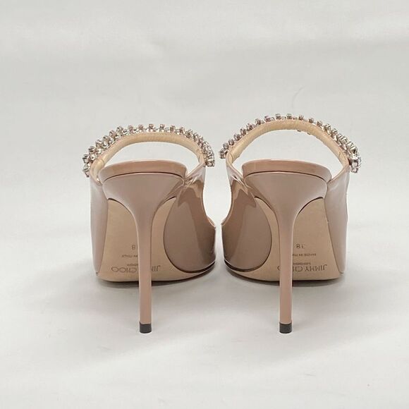 Jimmy Choo Bing 100MM Embellished Patent Leather Mules size 38 - Picture 8 of 15